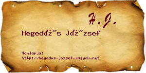Hegedűs József névjegykártya
