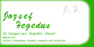 jozsef hegedus business card