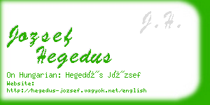 jozsef hegedus business card